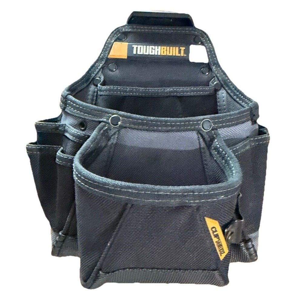 Toughbuilt ClipTech Carpenter Tool Pouch Framer Made In USA Pockets Work Black
